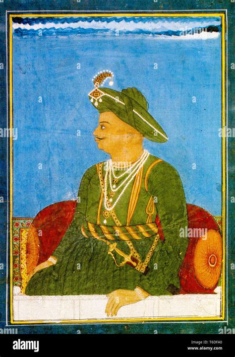 Portrait Of Tipu Sultan 1750 1799 By An Anonymous Indian Artist In Mysore C 17901800 Stock