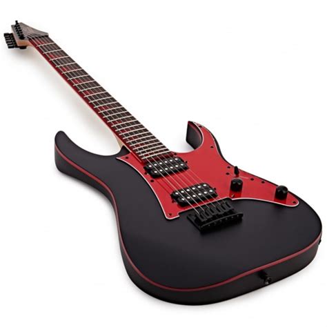 Guitarra Vermelha E Preta - Guitarra Ibanez GRG131DX BKF RG Gio Series Superstrato Black Flat C ...