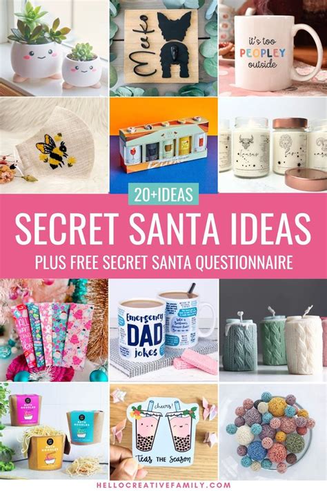 Free Printable Secret Santa Form Over 20 Secret Santa Gift Ideas