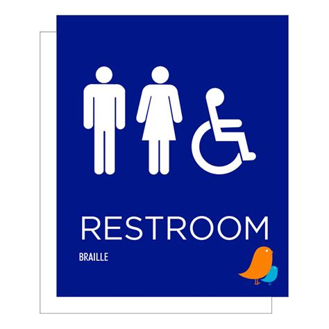 Unisex Accessible Restroom Sign - Identity Group