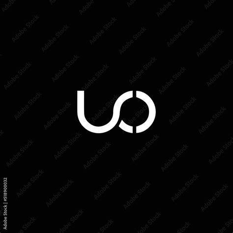 Uo Uo Logo Design Creative Minimal Letter Uo Uo Monogram Stock Vector