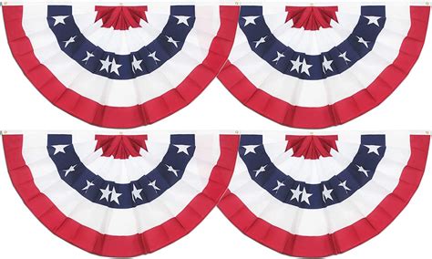 4 Pack Usa Pleated Fan Flag 1 5x3 Ft American Us Flag