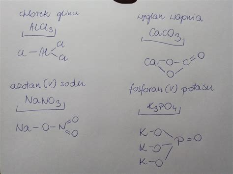 Podaj Nazwy I Wzory Strukturalne Soli Brainly Pl