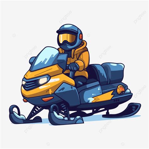 Snowmobile Clipart Snowmobile Chico Montando La Moto De Nieve