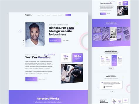 Portfolio PSD Template Design by Tonmoy Kamroker on Dribbble