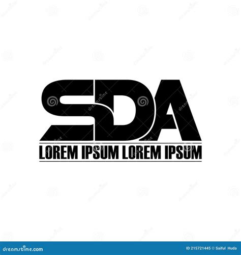 Letter Sda Simple Monogram Logo Icon Design Stock Vector