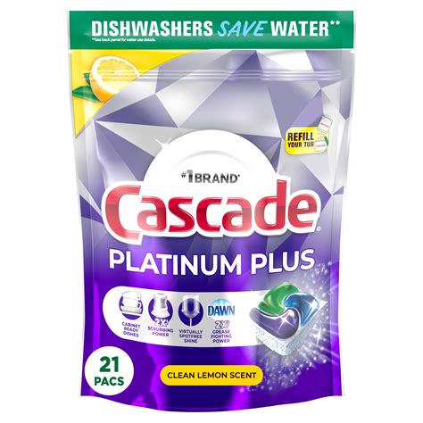 Cascade Platinum Plus Dishwasher Pods Dish Detergent Actionpacs Clean