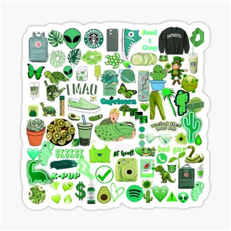 Green Aesthetic Sticker Pack