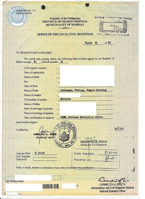 Local Birth Certificate Philippines Tutore Master Of Documents