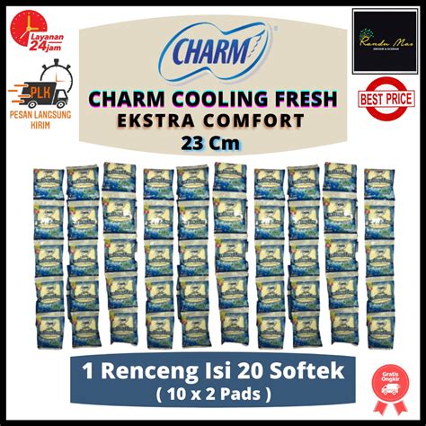 Jual Charm Cooling Fresh Pembalut Extra Comfort 23Cm Wing Isi 20 Pads