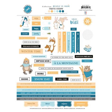 Etiquettes A découper Mes P tits Ciseaux Collection Believe in Magic