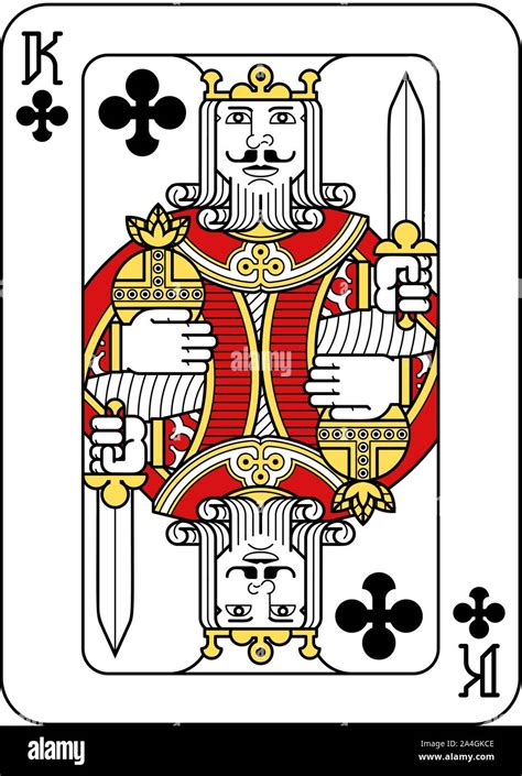 Playing Card King Clubs Stock Vector Images Alamy