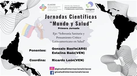 Jornadas Mundo Y Salud Ra Soberan A Sanitaria Y Pensaminento