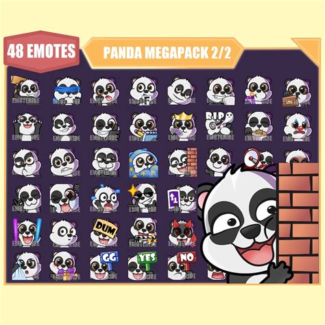 Panda Emote Bundle For Twitch Youtube Emotes Discord Emotes Streamer