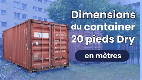 Dimensions En M Tres D Un Container De Pieds Youtube