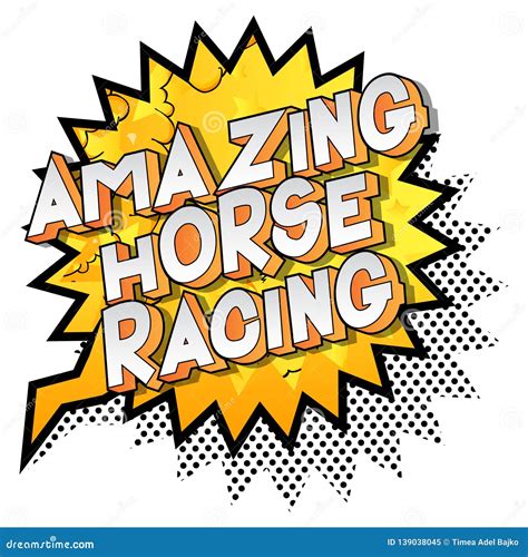 Amazing Horse Racing - Comic Book Style Words. Stock Vector ...