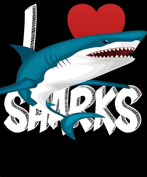 I Love Sharks Cute Novelty Week of the Shark Gift Idea For Shark Lovers ...