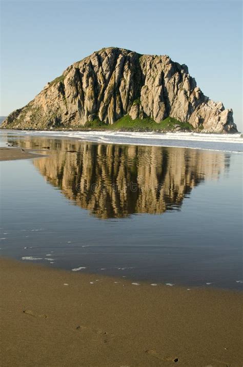 Morro Rock stock image. Image of volcanic, reflection - 30008463