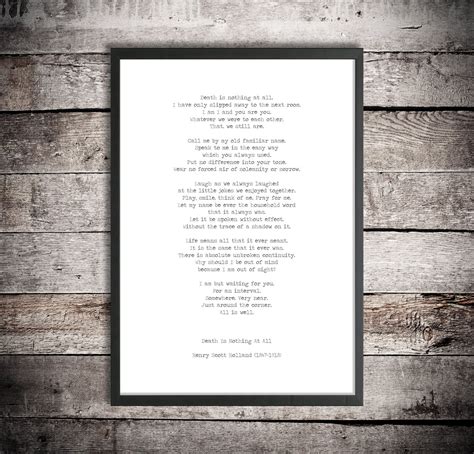 Henry Scott Holland All Is Well Instant Download Printable Poem Bereavement Print Sympathy