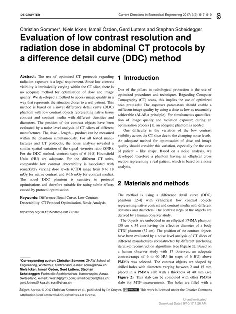 Pdf Evaluation Of Low Contrast Resolution And Radiation Dose In Abdominal Ct Protocols By A