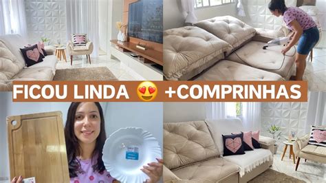 Nova Decora O Na Sala Faxina Completa E Pesada Comprinhas Para O Lar