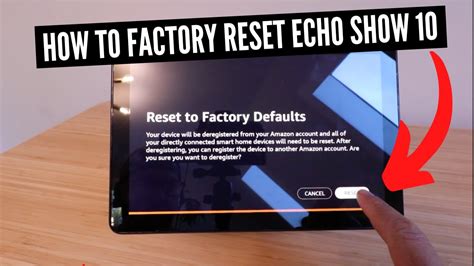 How To Factory Reset Amazon Echo Show Youtube