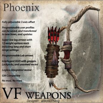 Second Life Marketplace - VF Weapons Phoenix bow