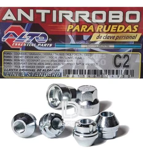 Tuercas Bulones Antirrobo Ford Escort Llantas Aleacion Env O Gratis