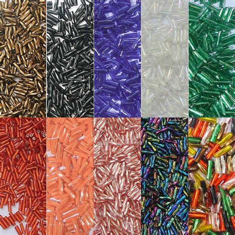 300Pcs 2x6mm Twist Bugles Loose Glass Seed Spacer Tube Garment Jewelry