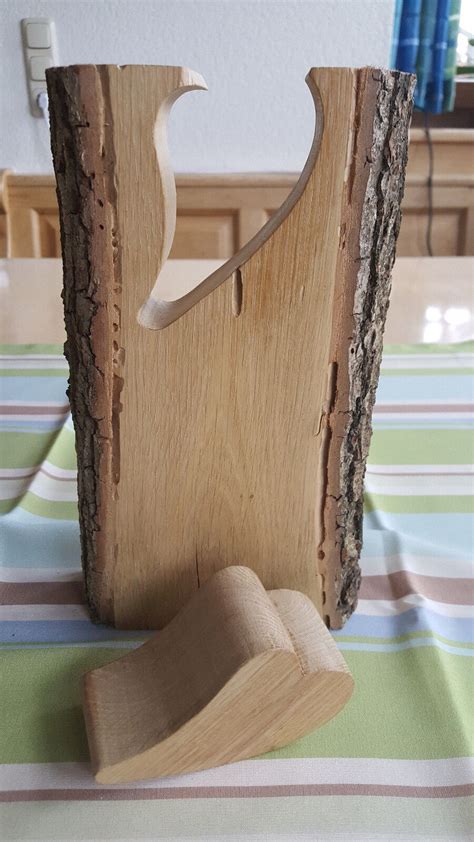 Herz Holzscheit Tisch Deco Massiv Eiche Gebeitzt Reine Handarbeit