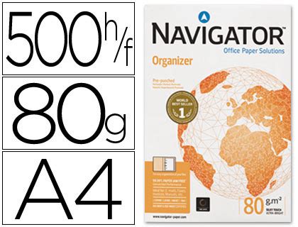 Papel Fotocopia Navigator Din A4 80 Gr Embalagem De 500 Folhas