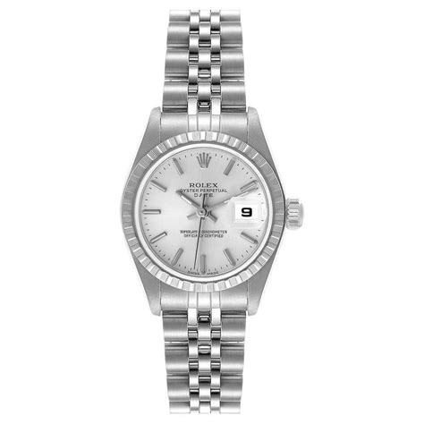 Rolex Date Silver Dial Jubilee Bracelet Ladies Watch 79240 At 1stdibs
