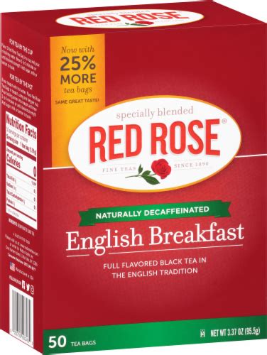 Red Rose Decaffeinated English Breakfast Tea Ft Kroger