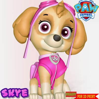 Skye Paw Patrol 3D Model By Bon Bon Art