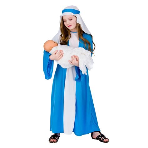 Kids Mary Nativity School Play Christmas Boys Girls Fancy Dress Costume