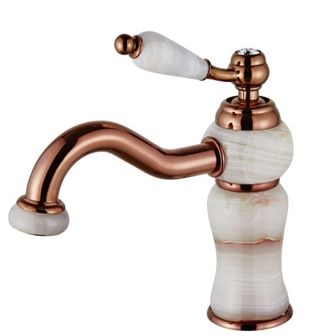 Bathroom Faucets For Vessel Sinks Brass Marble Vessel Rose Gold