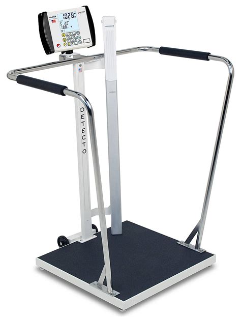 Detecto 6857dhr Bariatric Digital Scale With Digital Height Rod 1000 Lb