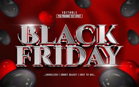 Premium Psd Black Friday 3d Editable Text Effect Style