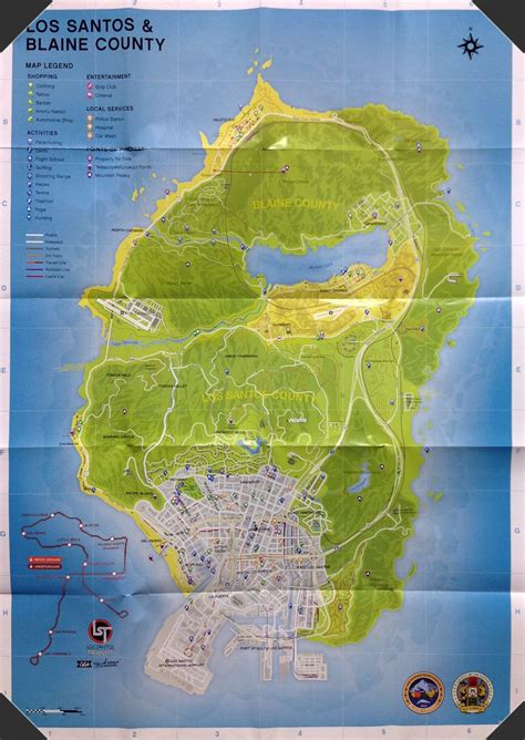 Grand Theft Auto V Poster / Map - Posters | VideoGameX