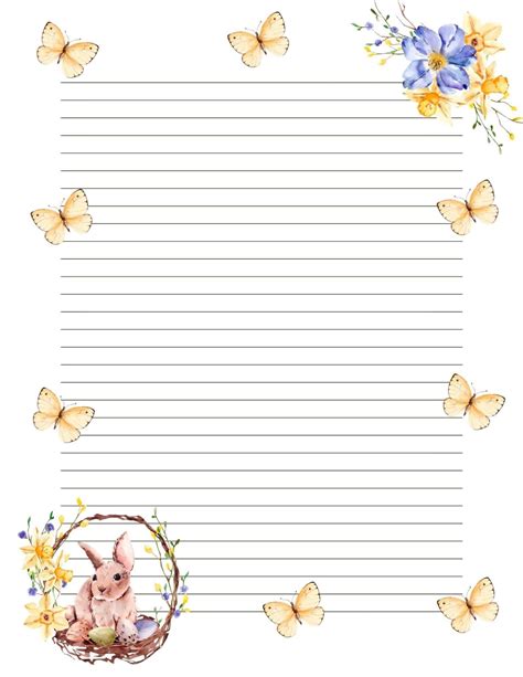 Free Printable Spring Stationery Healthy And Lovin It