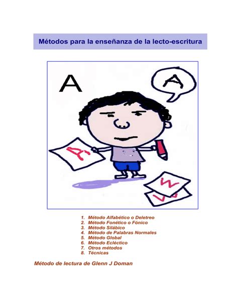 M Todos Para La Ense Anza De La Lecto Escritura