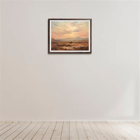 Sunset Landscape Painting Vintage Western Impressionism Art - Etsy