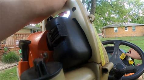 Stihl Bg 55 Blow Grass Away Mower Deck Youtube