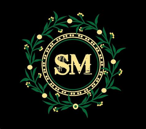 Premium Vector SM Letter Logo Design With A Circle Shape SM Circle