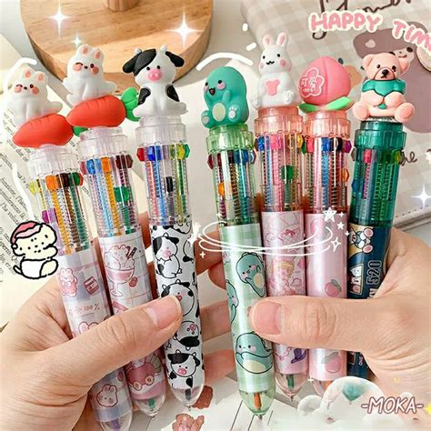 Jual MYUME STORE Pulpen 10 Warna Karakter Beruang Pena Warna