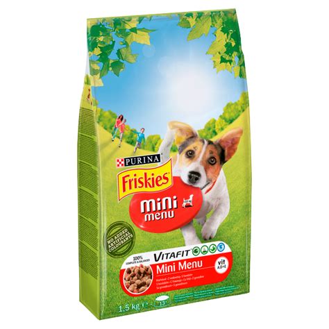 Teta drogerie FRISKIES pro malé dospělé psy Mini Menu s hovězím 1 5kg