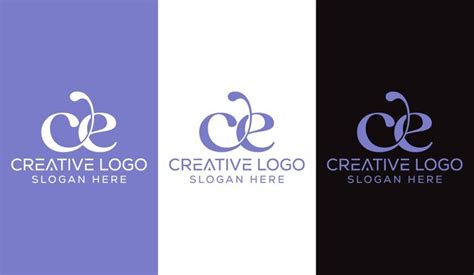 Lettre Initiale Ce Logo Design Monogramme Cr Atif Moderne Signe Symbole