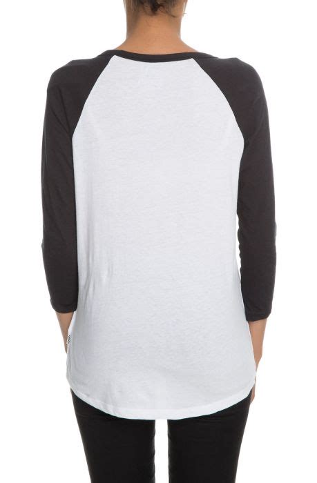 Vans The Woodstock Raglan In White Black Vn0a3b4oyb2 Wbk Plndr