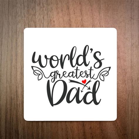 Worlds Greatest Dad Coaster Elliebeanprints