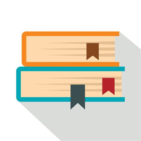 Two Books Icon Flat Style 14645815 Vector Art At Vecteezy